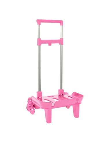 Carro Por. Ple. Triple Rueda Rosa Claro | Reino Escolar: Mochilas y Regalos
