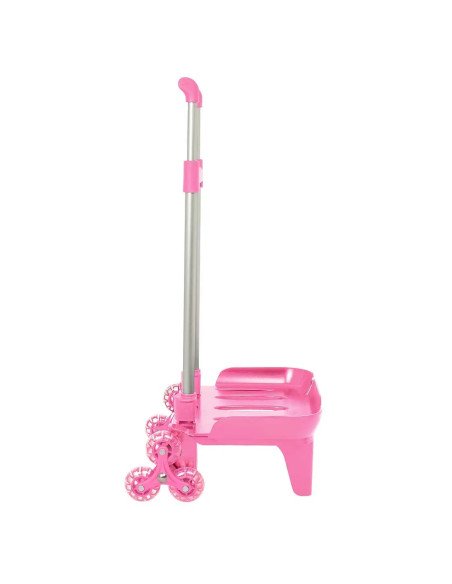 Carro Por. Ple. Triple Rueda Rosa Claro | Reino Escolar: Mochilas y Regalos