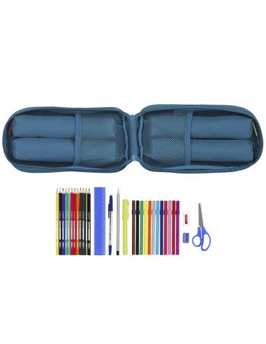 Plumier Mochila Con 4 Portatodollenos Blackfit8 Egeo | Reino Escolar: Mochilas y Regalos