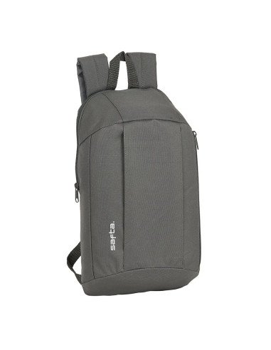 Mini Mochila Bolsillo Vertical Safta Gris Humo | Reino Escolar: Mochilas y Regalos