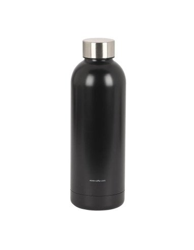 Botella Termo Acero Inoxidable 500ml Safta Business "Black" | Reino Escolar: Mochilas y Regalos