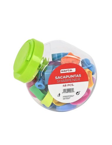 Bote 48 Pcs Sacapuntas Surtido Safta | Reino Escolar: Mochilas y Regalos