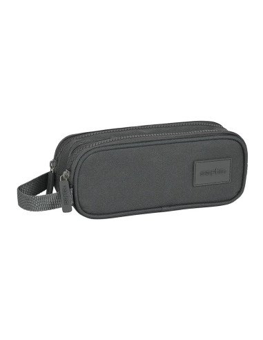 Portatodo Doble Safta Basic "Gris" | Reino Escolar: Mochilas y Regalos