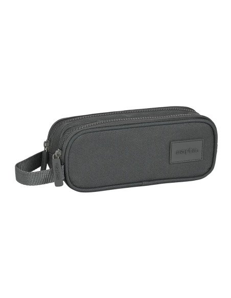 Portatodo Doble Safta Basic "Gris" | Reino Escolar: Mochilas y Regalos