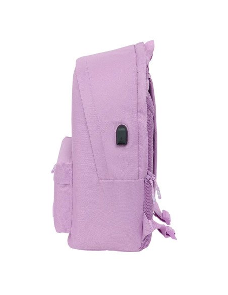 Mochila Doble Para Portatil 15.6"  +  Usb Munich Basicos "Lila" | Reino Escolar: Mochilas y Regalos