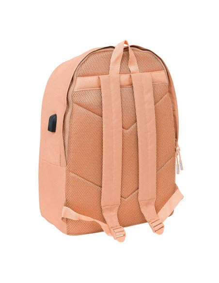 Mochila Doble Para Portatil 15.6"  +  Usb Munich Basicos "Peach" | Reino Escolar: Mochilas y Regalos