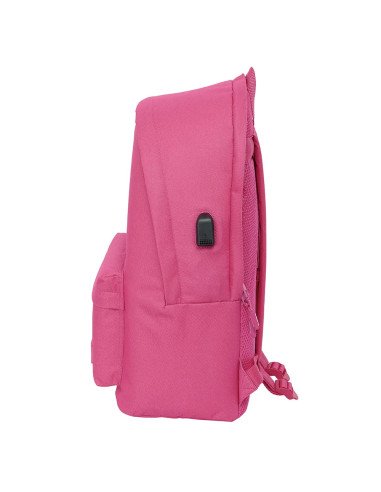 Mochila Doble Para Portatil 15.6"  +  Usb Munich Basicos "Fucsia" | Reino Escolar: Mochilas y Regalos