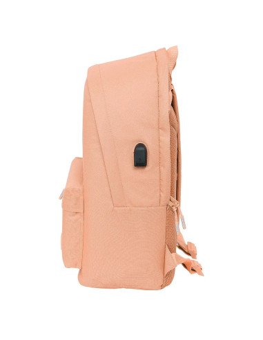Mochila Doble Para Portatil 15.6"  +  Usb Munich Basicos "Peach" | Reino Escolar: Mochilas y Regalos