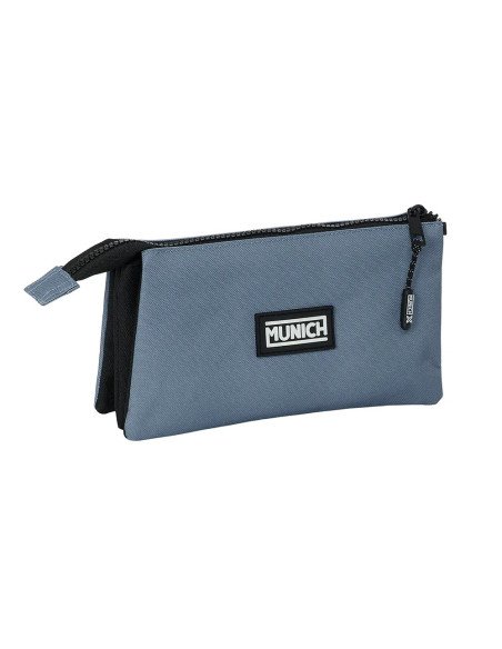 Portatodo Triple Munich Basicos "Gris" | Reino Escolar: Mochilas y Regalos