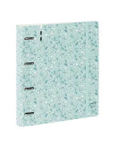 Carpeblock Pp Foam 4 Ani 35Mm Con Recambio Safta "Light Blue Flowers" | Reino Escolar: Mochilas y Regalos