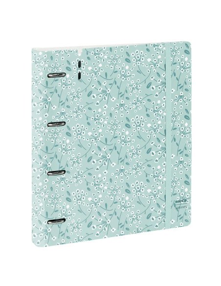 Carpeblock Pp Foam 4 Ani 35Mm Con Recambio Safta "Light Blue Flowers" | Reino Escolar: Mochilas y Regalos