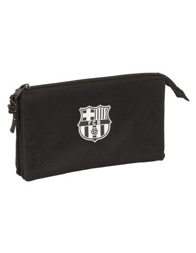 Portatodo Triple F.C.Barcelona Chica Negro | Reino Escolar: Mochilas y Regalos