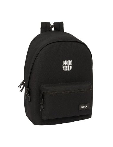 Mochila Doble Para Portatil 15.6"  +  Usb F.C.Barcelona Chica Negro | Reino Escolar: Mochilas y Regalos