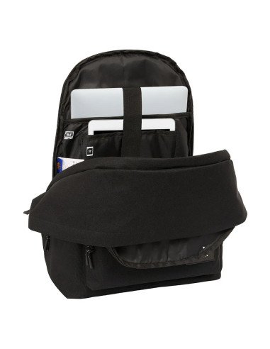 Mochila Doble Para Portatil 15.6"  +  Usb F.C.Barcelona Chica Negro | Reino Escolar: Mochilas y Regalos