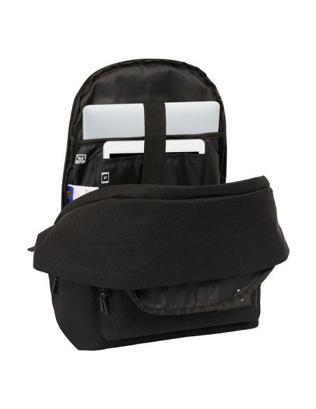 Mochila Doble Para Portatil 15.6"  +  Usb F.C.Barcelona Chica Negro | Reino Escolar: Mochilas y Regalos