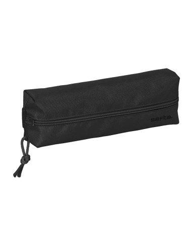 Portatodo Rectangular Con Goma Elast. 22Cm Safta "Black" | Reino Escolar: Mochilas y Regalos