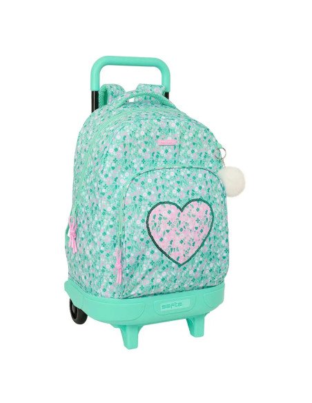 Mochila Grande Con Ruedas Compact Extraible Safta "Cuore" | Reino Escolar: Mochilas y Regalos