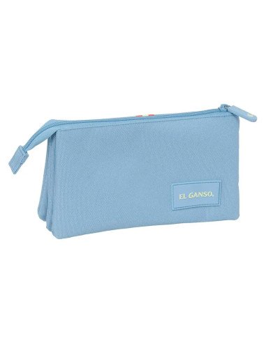 Portatodo Triple El Ganso Basics "Cerulean" | Reino Escolar: Mochilas y Regalos