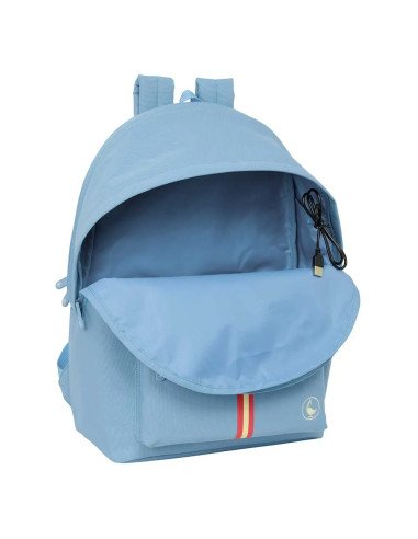 Mochila Doble Para Portatil 15.6"  +  Usb El Ganso Basics "Cerulean" | Reino Escolar: Mochilas y Regalos