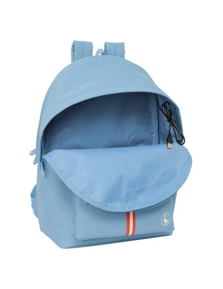 Mochila Doble Para Portatil 15.6"  +  Usb El Ganso Basics "Cerulean" | Reino Escolar: Mochilas y Regalos