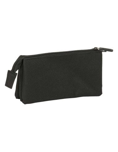 Portatodo Triple Kappa Basics "Negro" | Reino Escolar: Mochilas y Regalos
