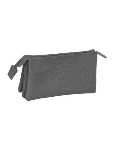 Portatodo Triple Kappa Basics "Gris" | Reino Escolar: Mochilas y Regalos