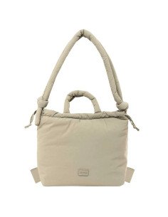 Bolso Mochila Moos Capsula Acolchado "Beige Claro" | Reino Escolar: Mochilas y Regalos