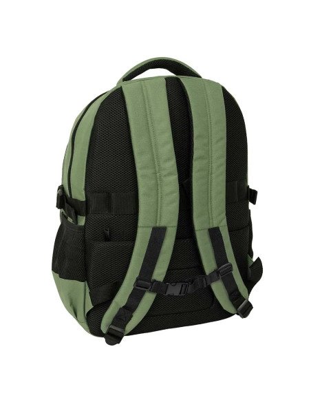 Mochila Cross Doble Safta Verde | Reino Escolar: Mochilas y Regalos