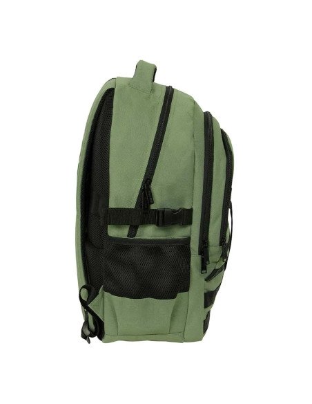 Mochila Cross Doble Safta Verde | Reino Escolar: Mochilas y Regalos