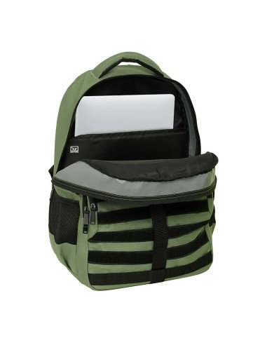 Mochila Cross Doble Safta Verde | Reino Escolar: Mochilas y Regalos