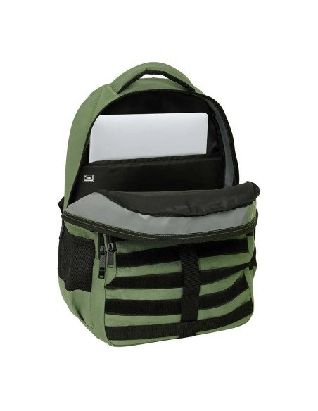 Mochila Cross Doble Safta Verde | Reino Escolar: Mochilas y Regalos