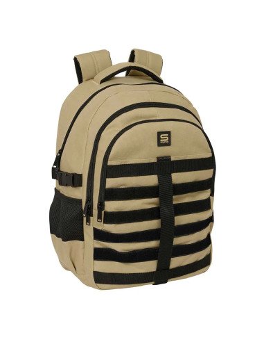 Mochila Cross Doble Safta Camel | Reino Escolar: Mochilas y Regalos