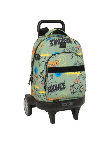 Mochila Grande Con Ruedas Compact Evol. Ext. Safta Graffiti "Zone" | Reino Escolar: Mochilas y Regalos