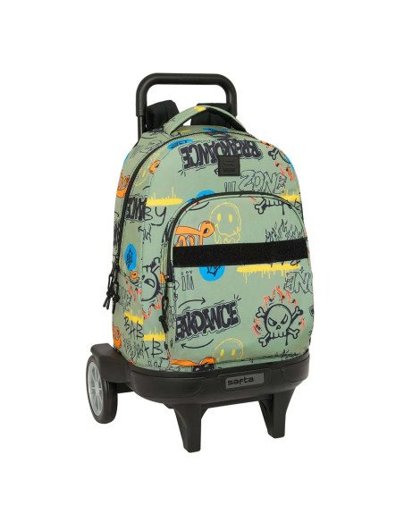 Mochila Grande Con Ruedas Compact Evol. Ext. Safta Graffiti "Zone" | Reino Escolar: Mochilas y Regalos