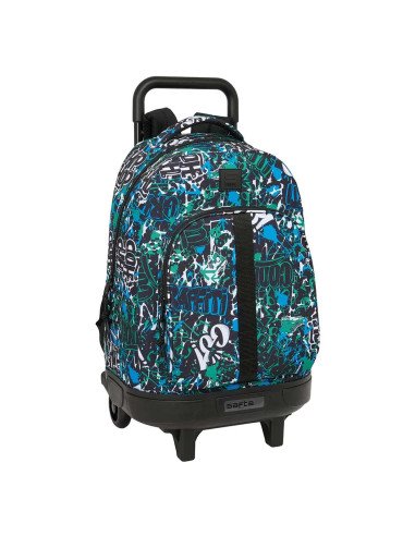 Mochila Grande Con Ruedas Compact Extraible Safta Graffiti "Go" | Reino Escolar: Mochilas y Regalos