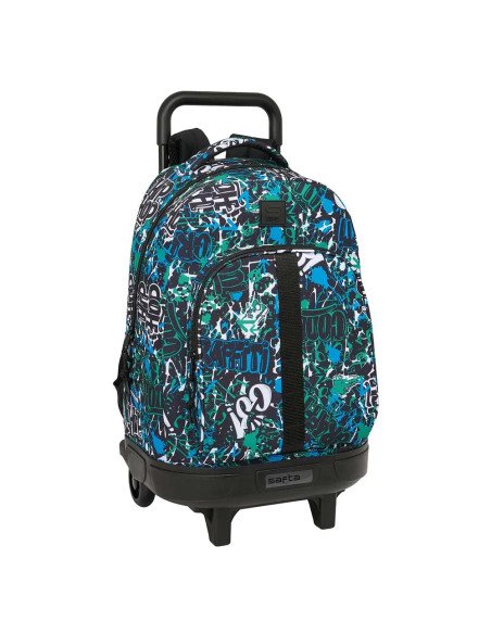 Mochila Grande Con Ruedas Compact Extraible Safta Graffiti "Go" | Reino Escolar: Mochilas y Regalos