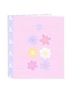 Carpeta F. 4 Anillas 35Mm Lomo Ancho Safta "Bouquet" | Reino Escolar: Mochilas y Regalos