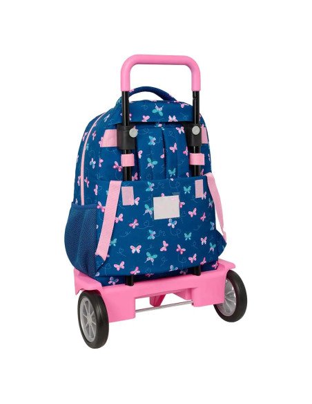 Mochila Grande Con Ruedas Compact Evol. Ext. Blackfit8 "Mariposas" | Reino Escolar: Mochilas y Regalos