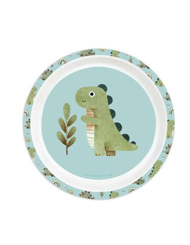 Set De Platos. Cubiertos Y Vaso Safta Preescolar "Dinos" | Reino Escolar: Mochilas y Regalos