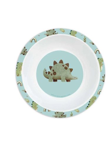 Set De Platos. Cubiertos Y Vaso Safta Preescolar "Dinos" | Reino Escolar: Mochilas y Regalos