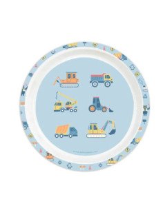 Set De Platos. Cubiertos Y Vaso Safta Preescolar "Gruas" | Reino Escolar: Mochilas y Regalos 2