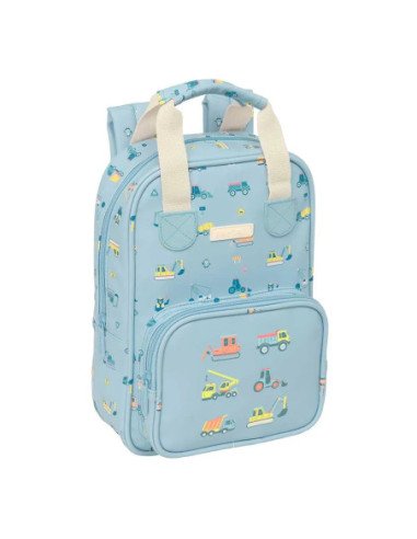 Mochila Infantil Con Asas Safta Preescolar "Gruas" | Reino Escolar: Mochilas y Regalos