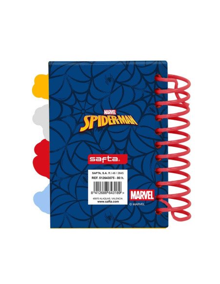 Bloc De Notas A7 Spider-Man | Reino Escolar: Mochilas y Regalos