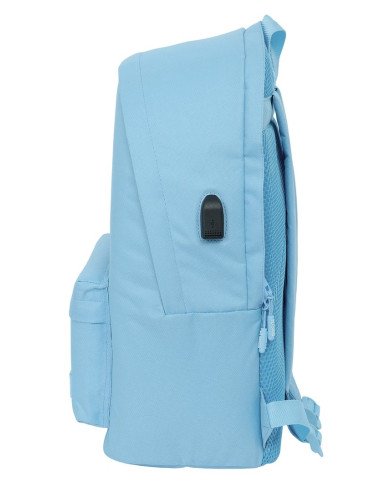 Mochila Doble Para Portatil 15.6"+Usb Munich Basicos "Azul" | Reino Escolar: Mochilas y Regalos