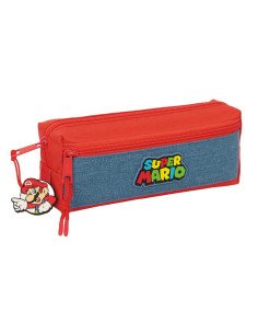 Portatodo Triple Peq. con Goma Elast. 22Cm Super Mario | Reino Escolar: Mochilas y Regalos