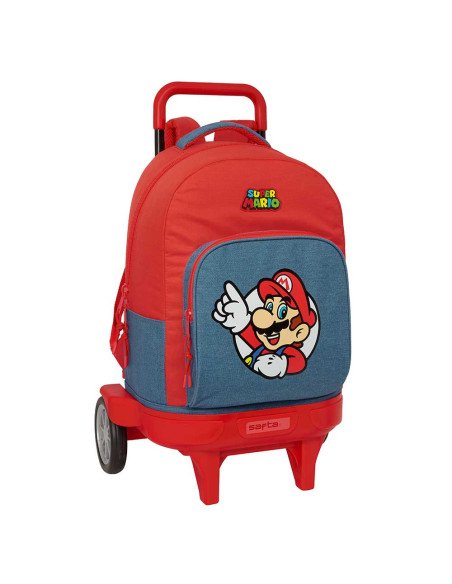 Mochila Grande con Ruedas Compact Evol. Ext. Super Mario