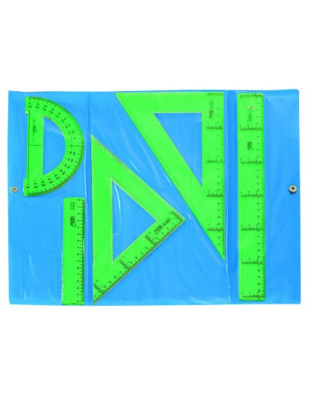 Conjunto Dibujo Escolar Reglas Verdes | Reino Escolar: Mochilas y Regalos