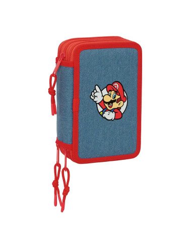 Plumier Triple 37 piezas Super Mario | Reino Escolar