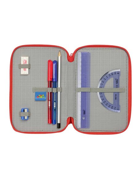 Plumier Triple 37 piezas Super Mario | Reino Escolar