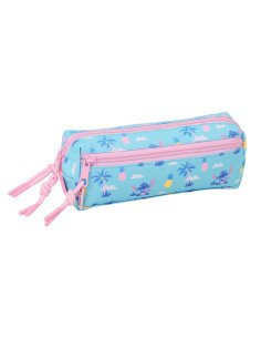 Portatodo Triple Peq. con Goma Elast. 22Cm Stitch "Waves" | Reino Escolar: Mochilas y Regalos